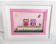 Little pink owls kids room decor